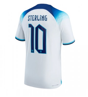 Anglia Raheem Sterling #10 Koszulka Podstawowych MŚ 2022 Krótki Rękaw